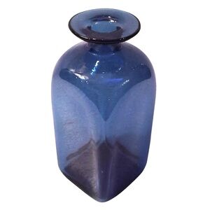 Mid-Century Holmegaard Blue Vase Jacob Bang 1960s